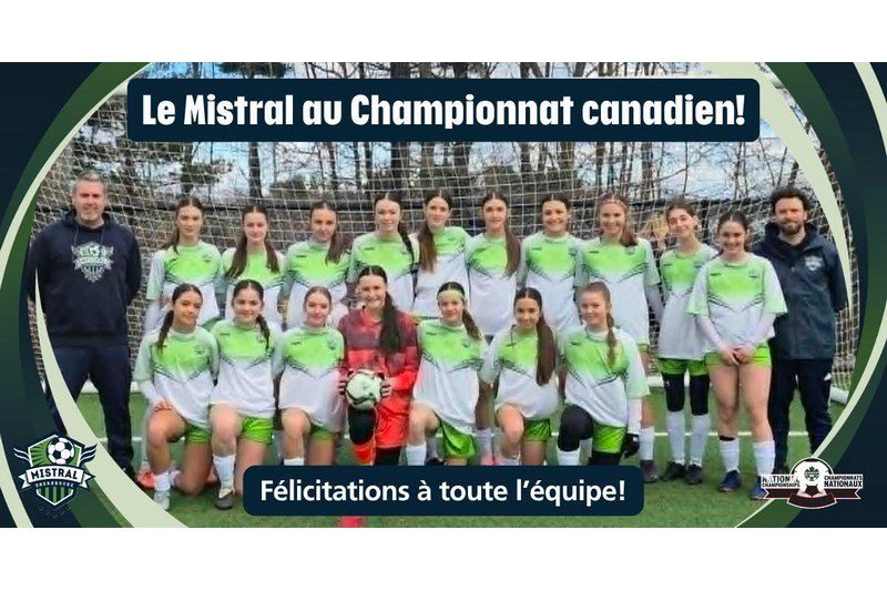 Le Mistral de Sherbrooke représentera le Québec au Championnat canadien 2026